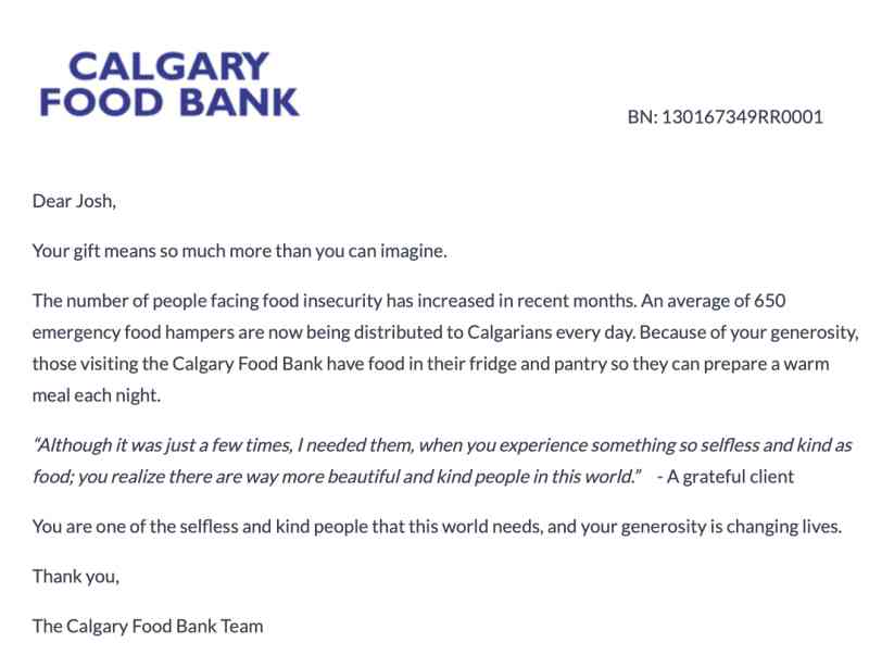 Food Bank Fundraiser