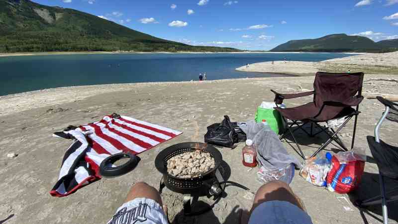 Barrier Lake Beach Day